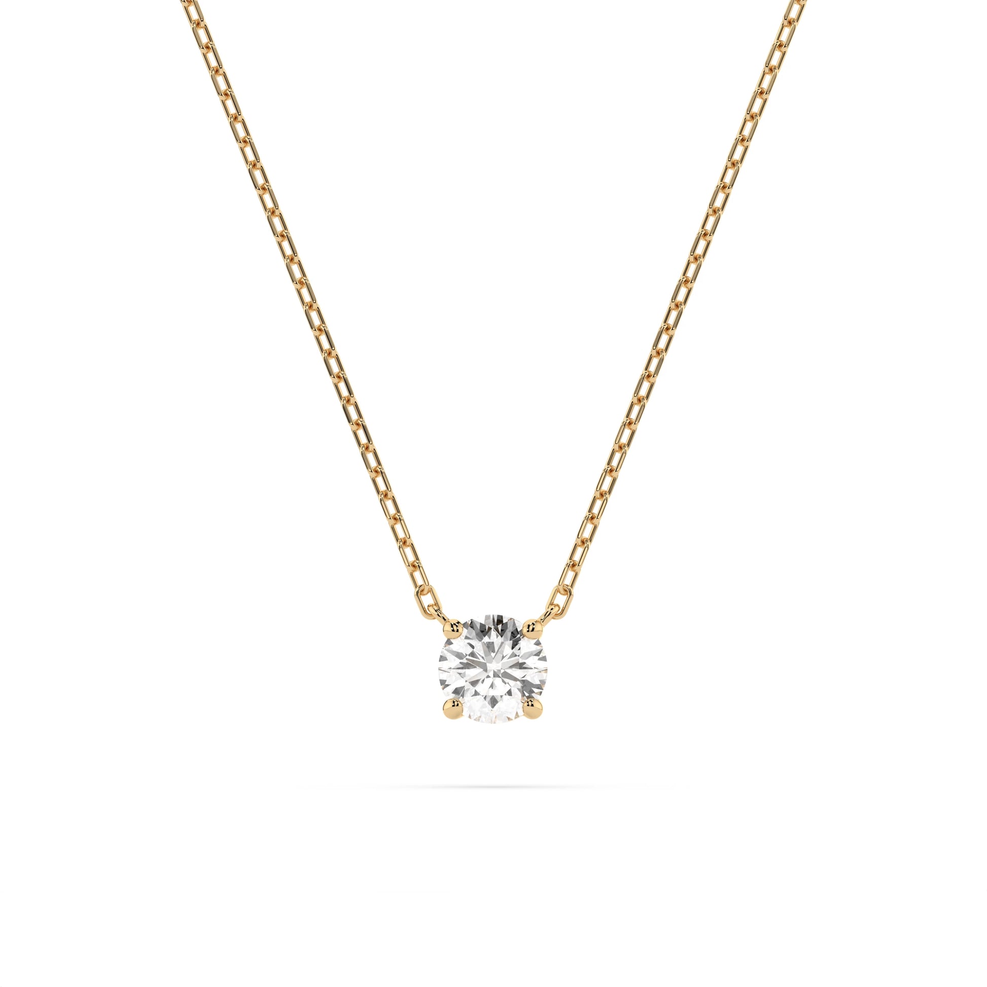 Solitaire Necklace (Round), 0.15 ct — 104-10040(3.4)