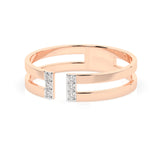 Minimalist Diamond Ring Round 0.06ct by Qutahia Jewellery
