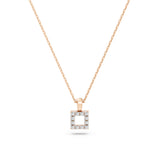Delicate Diamond Necklace Round 0.06ct by Qutahia Jewellery