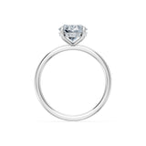 Oval Lab Grown Diamond Micro Pave Engagement Ring 2.0ct by Qutahia Jewellery