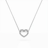 Delicate Diamond Necklace Round 0.09ct by Qutahia Jewellery