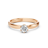 Solitaire Diamond Ring Round 0.4ct by Qutahia Jewellery