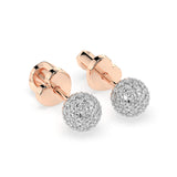 Illusion Diamond Earrings Round 0.46ct by Qutahia Jewellery