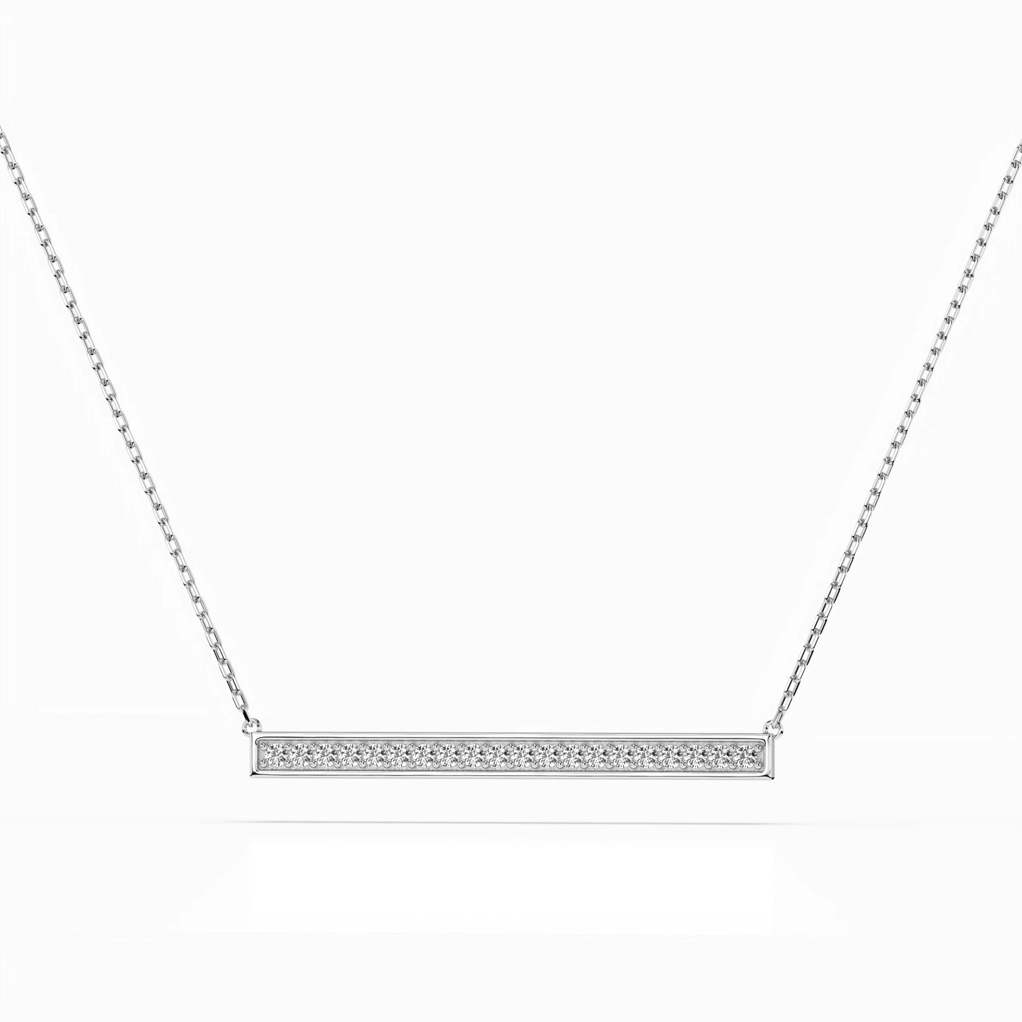 Minimalism Necklace (Round), 0.12 ct — 104-10024