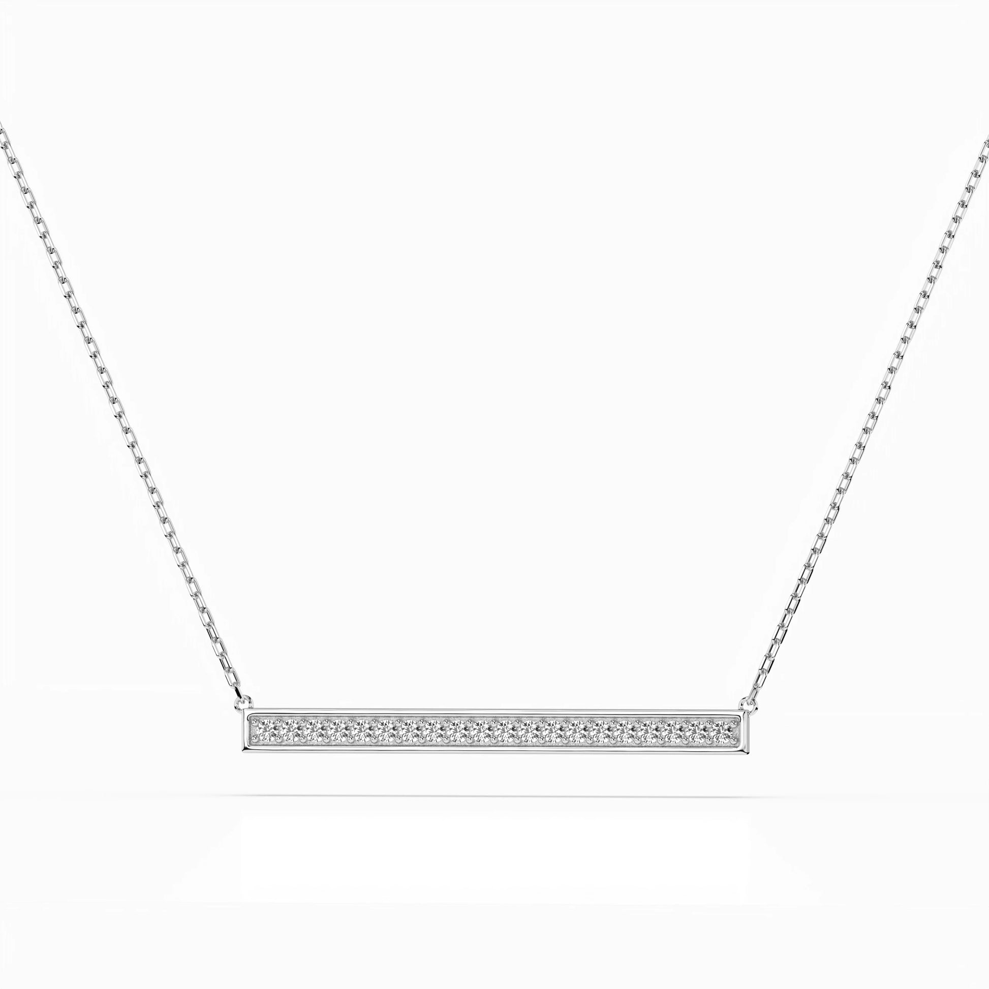 Minimalism Necklace (Round), 0.12 ct — 104-10024