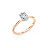 Oval Lab Grown Diamond Micro Pave Engagement Ring 1.0ct by Qutahia Jewellery