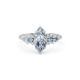 Marquise Lab Grown Diamond Side Stone Eternity Ring 1.5ct by Qutahia Jewellery