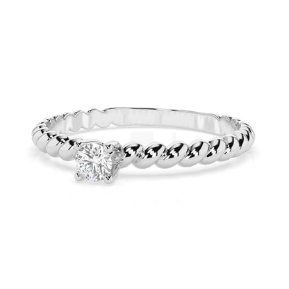 Solitaire Ring (Round), 0.08 ct — 101-10038(2.7)