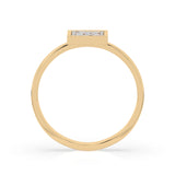Illusion Diamond Ring Round 0.07ct by Qutahia Jewellery
