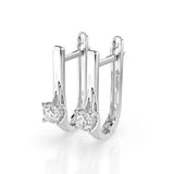 Small Diamond Earrings Round 0.2ct by Qutahia Jewellery