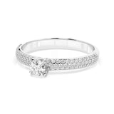 Solitaire Eternity Diamond Ring Round 0.17ct by Qutahia Jewellery