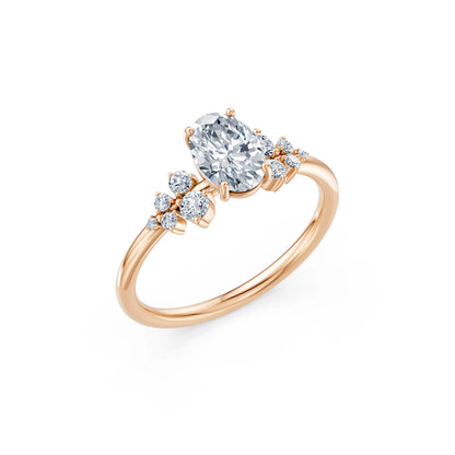 Oval Lab Grown Diamond Classic Pave Eternity Ring 1.0ct by Qutahia Jewellery