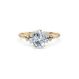 Oval Lab Grown Diamond Classic Pave Eternity Ring 1.5ct by Qutahia Jewellery