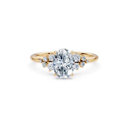 Oval Lab Grown Diamond Classic Pave Eternity Ring 1.5ct by Qutahia Jewellery