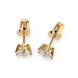Diamond Stud Earrings Round 1.0ct by Qutahia Jewellery
