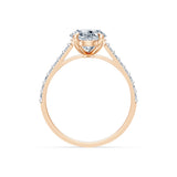 Oval Lab Grown Diamond Slim Pave Eternity Ring 2.0ct by Qutahia Jewellery