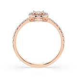 Illusion Diamond Ring Round 0.06ct by Qutahia Jewellery