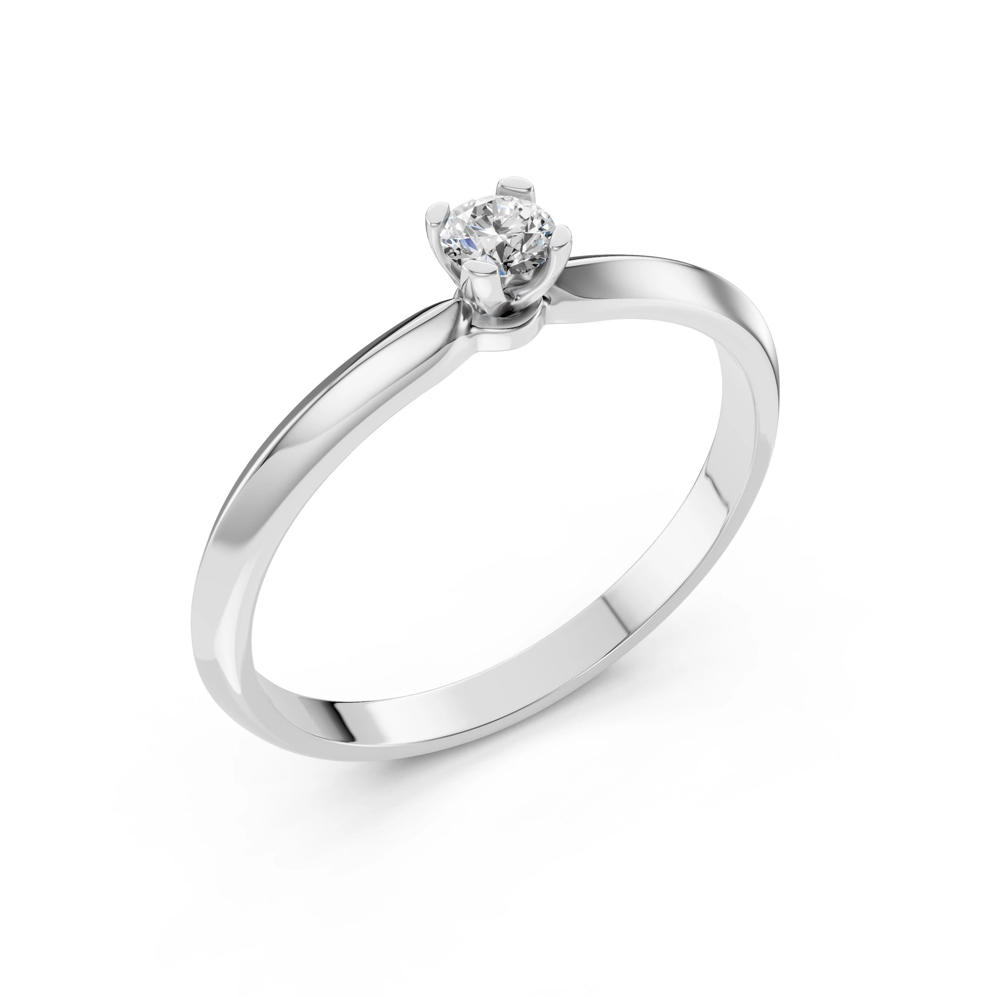 Solitaire Ring (Round), 0.1 ct — 101-10089(3.0)