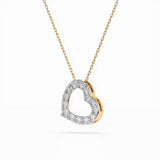 Delicate Diamond Necklace Round 0.35ct by Qutahia Jewellery