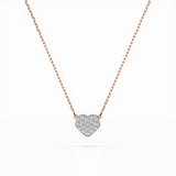 Illusion Diamond Necklace Round 0.09ct by Qutahia Jewellery