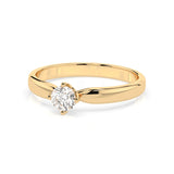 Solitaire Diamond Ring Round 0.3ct by Qutahia Jewellery