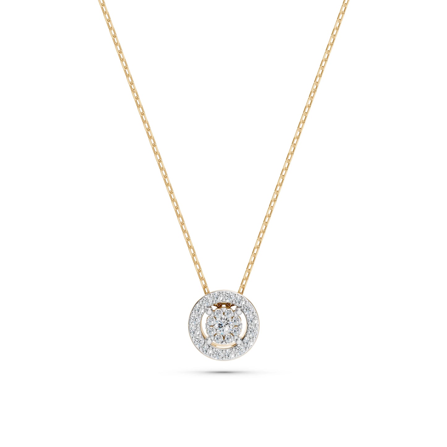 Illusion Necklace (Round), 0.03 ct — 104-10002(2.0)