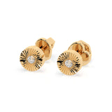 Small Diamond Earrings Round 0.04ct by Qutahia Jewellery