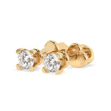 Diamond Stud Earrings Round 0.6ct by Qutahia Jewellery