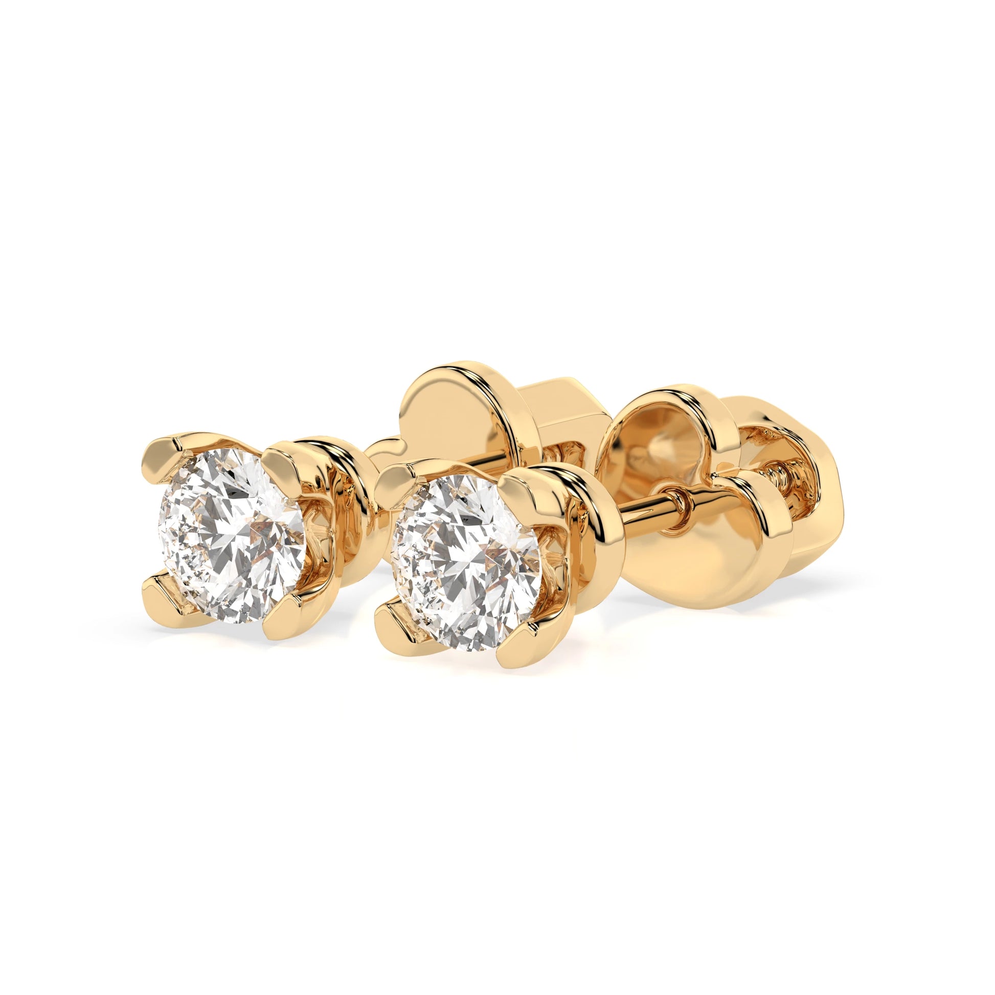 Solitaire Butterfly Earring (Round), 0.6 ct — 102-10089/2(4.2)