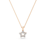 Delicate Diamond Necklace Round 0.08ct by Qutahia Jewellery