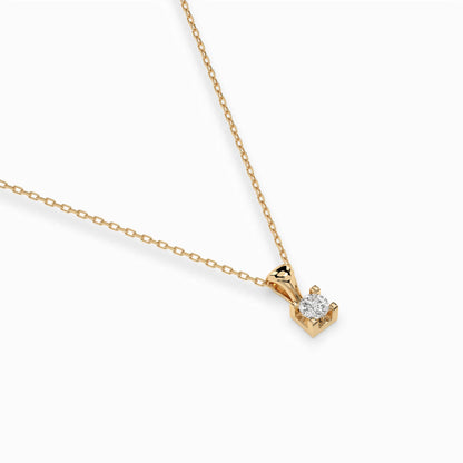 Solitaire Necklace (Round), 0.15 ct — 104-10013(3.4)