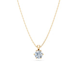 Round Brilliant Diamond Classic Solitaire Necklace 0.7ct by Qutahia Jewellery
