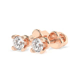 Diamond Stud Earrings Round 0.6ct by Qutahia Jewellery