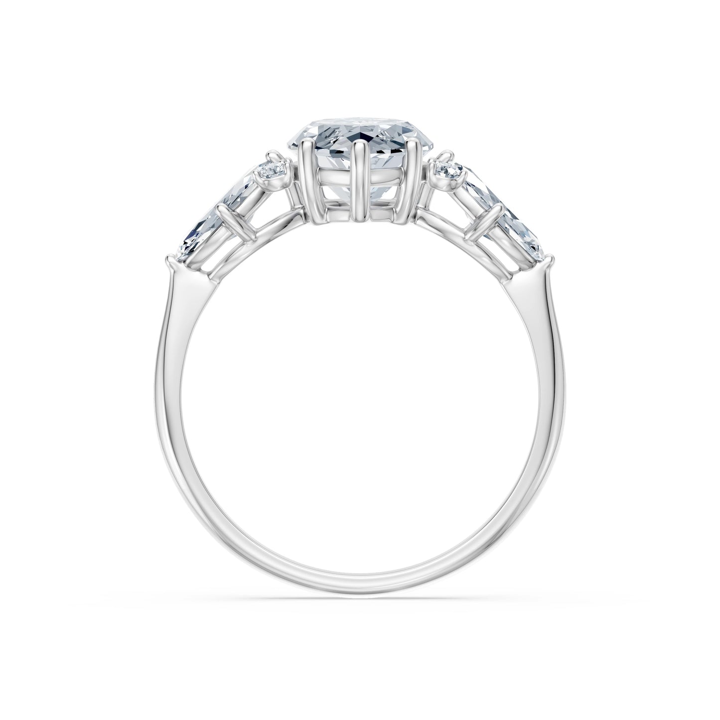 Marquise Lab Grown Diamond Side Stone Eternity Ring 2.0ct by Qutahia Jewellery