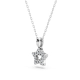 Delicate Diamond Necklace Round 0.08ct by Qutahia Jewellery