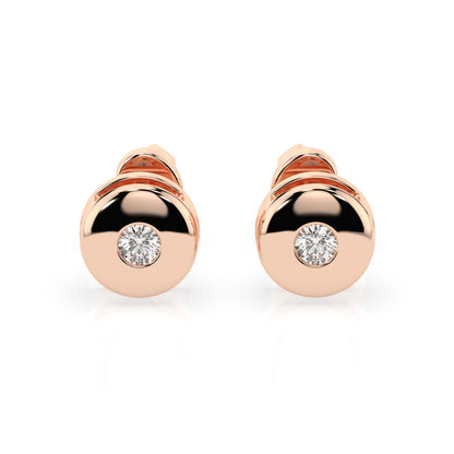 Solitaire Butterfly Earring (Round), 0.08 ct — 102-10048