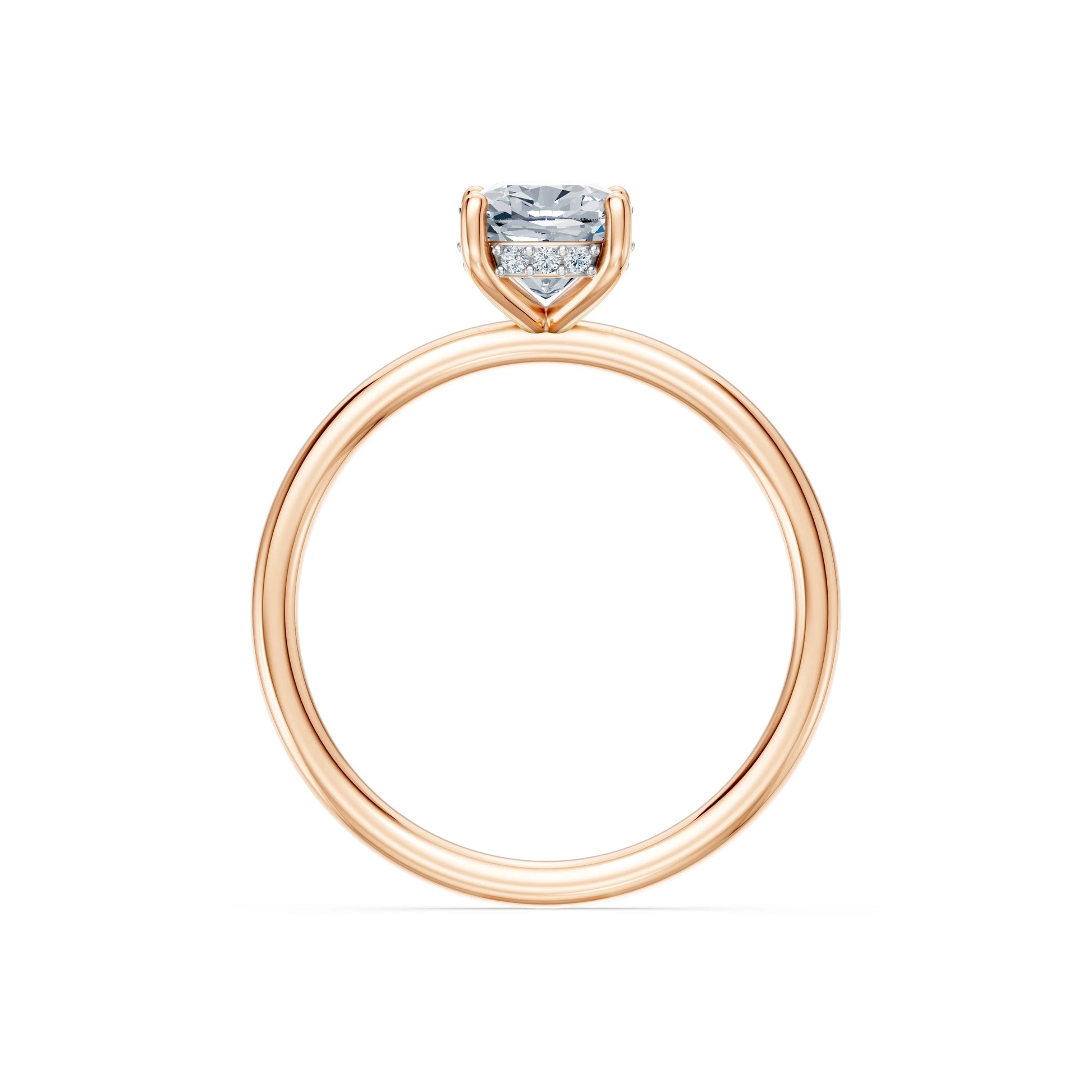 Cushion Lab Grown Diamond Micro Pave Engagement Ring 1.5ct by Qutahia Jewellery
