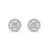 Illusion Diamond Earrings Round 0.06ct by Qutahia Jewellery