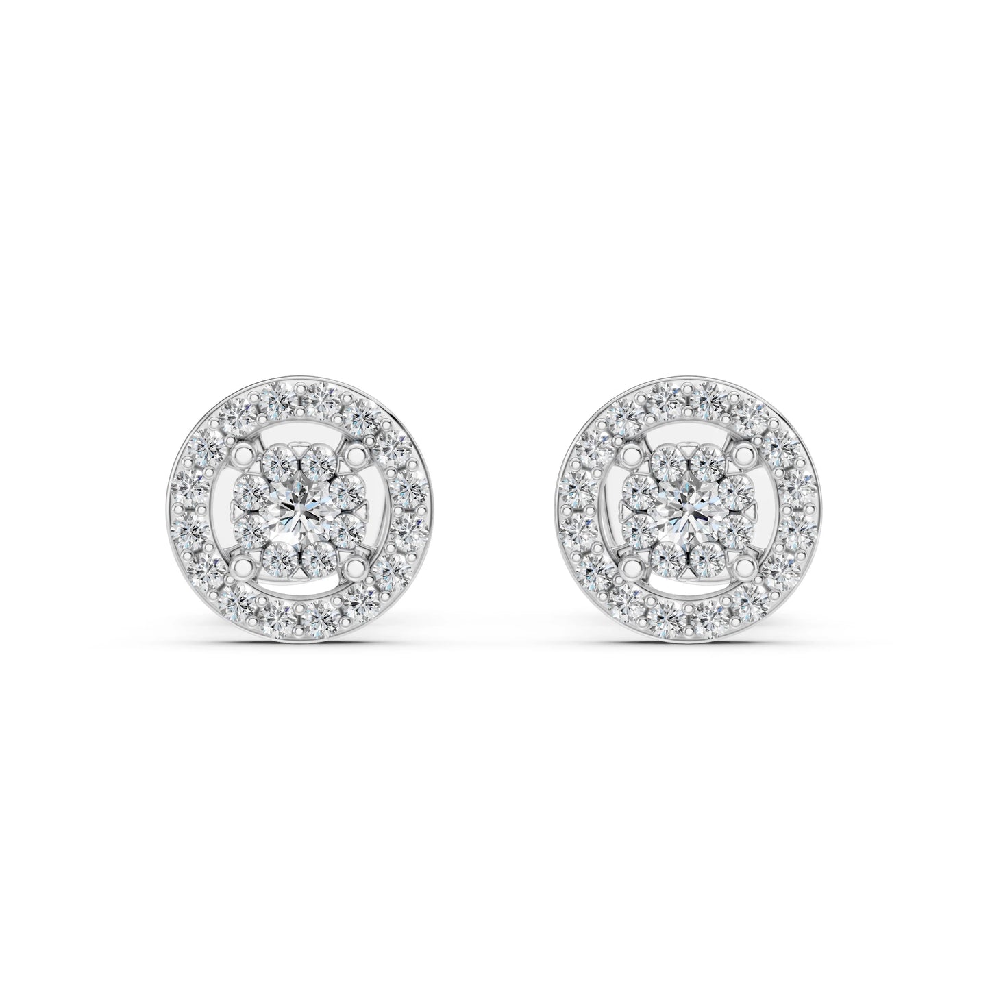 Illusion Earring (Round), 0.06 ct — 102-10018(2.0)