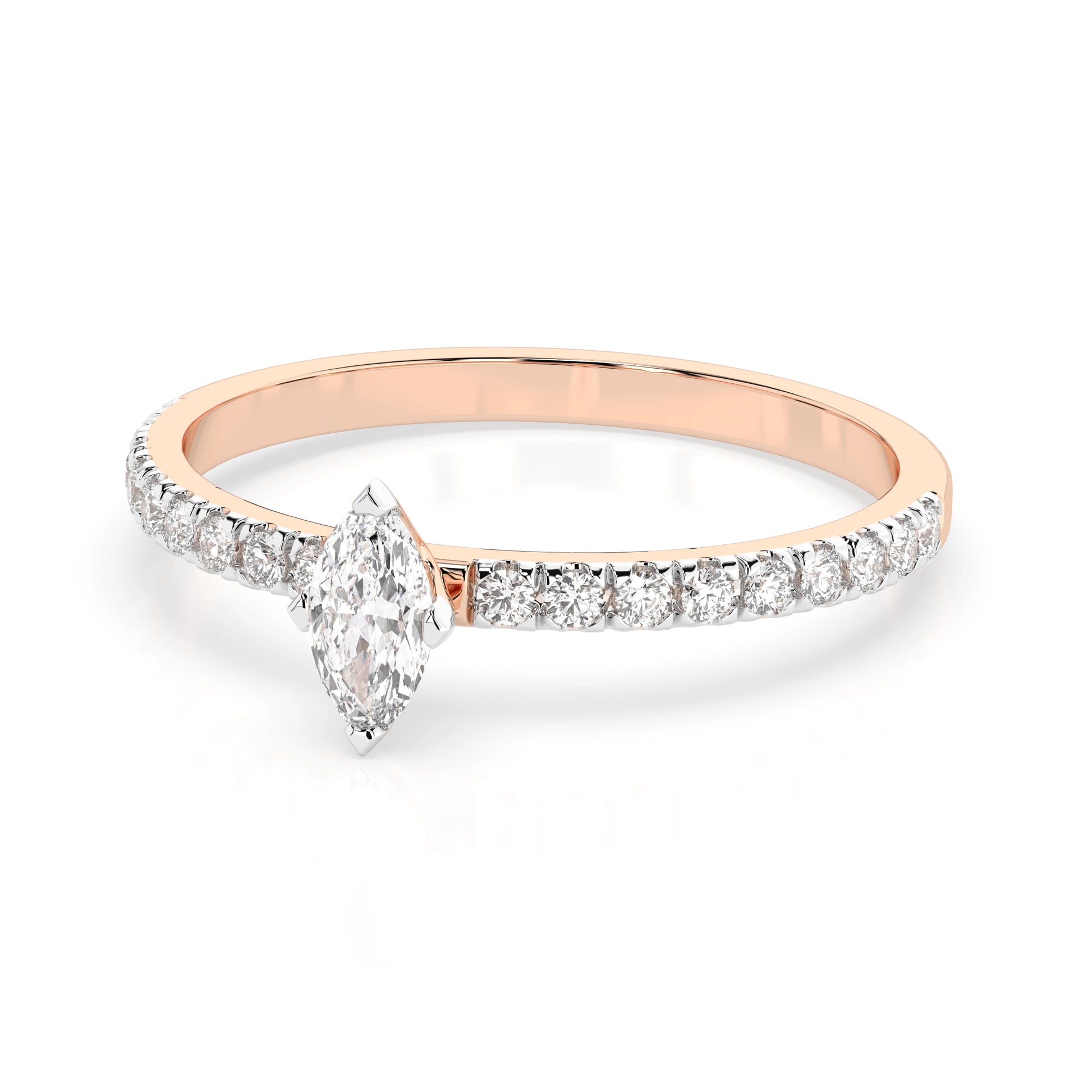 Solitaire Eternity Ring (Marquise), 0.1 ct — 101-10181/4(0.10)MARQUISE