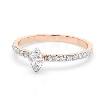 Solitaire Eternity Ring (Marquise), 0.1 ct — 101-10181/4(0.10)MARQUISE