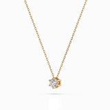 Diamond Pendant Necklace Round 0.15ct by Qutahia Jewellery