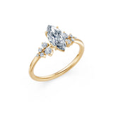 Marquise Lab Grown Diamond Classic Pave Eternity Ring 1.0ct by Qutahia Jewellery