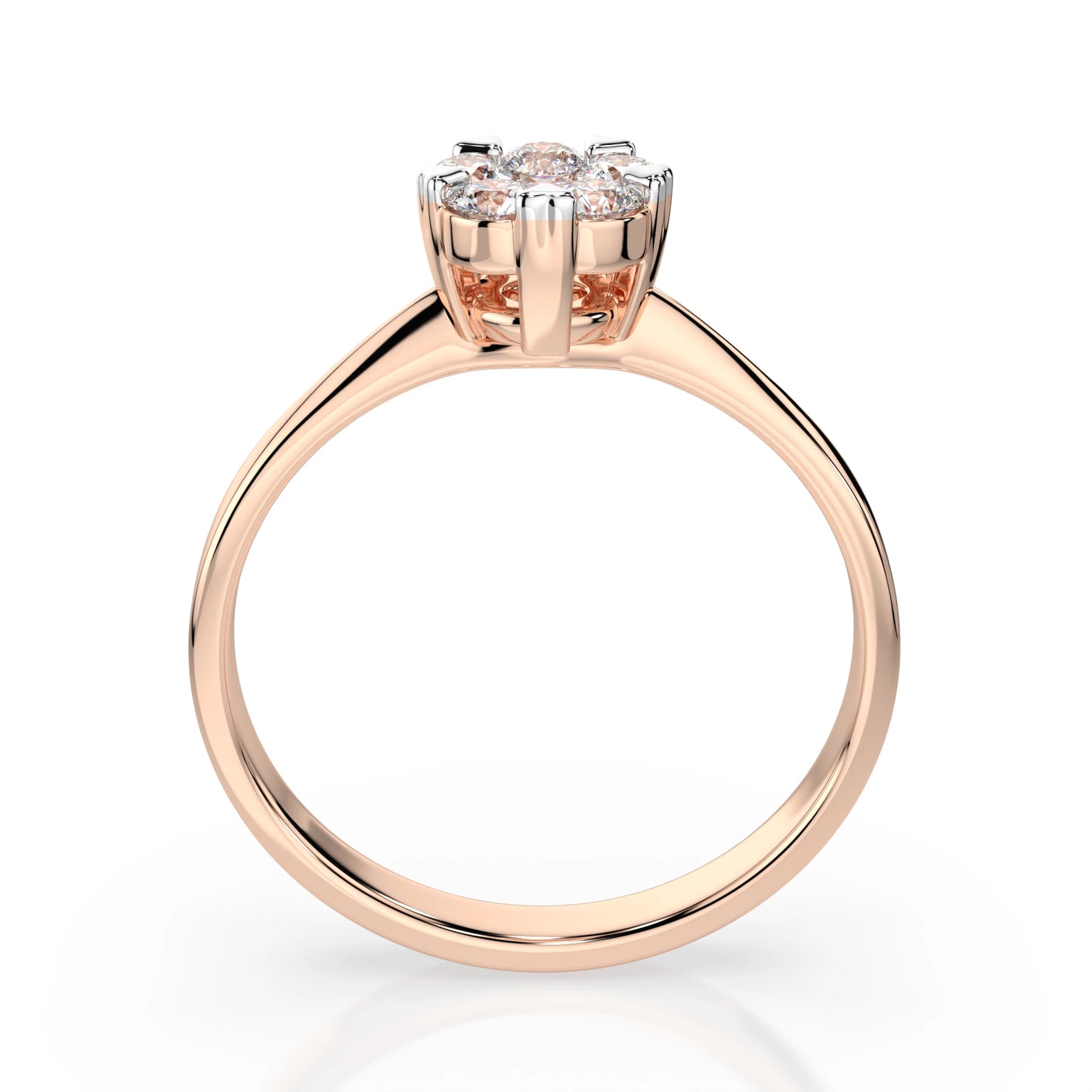 Illusion Ring (Round), 0.1 ct — 101-10015/1(3.0)