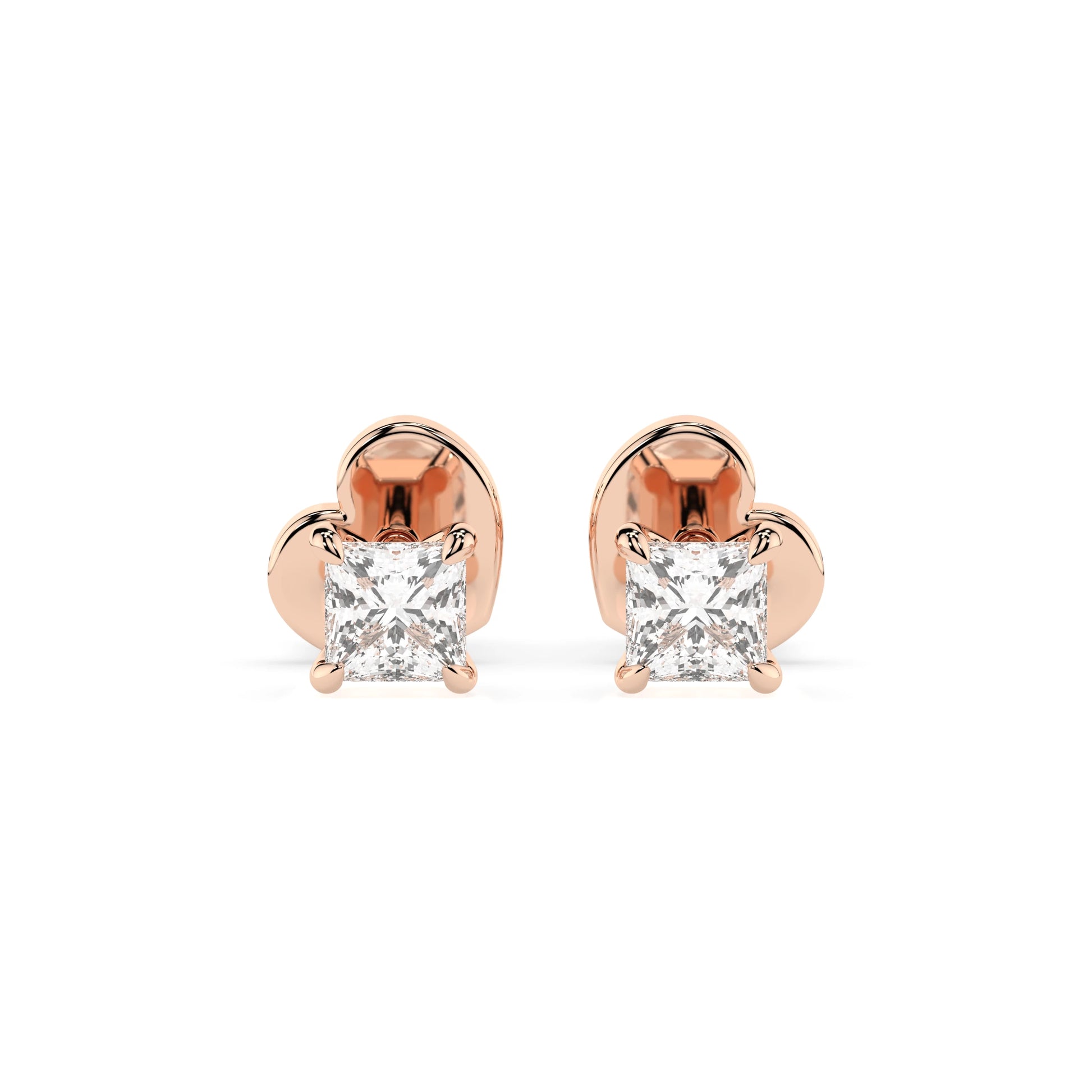 Solitaire Butterfly Earring (Princess), 0.34 ct — 102-10113(3.0)PR