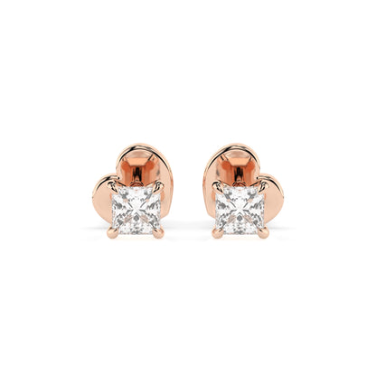 Solitaire Butterfly Earring (Princess), 0.34 ct — 102-10113(3.0)PR