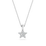 Delicate Diamond Necklace Round 0.03ct by Qutahia Jewellery