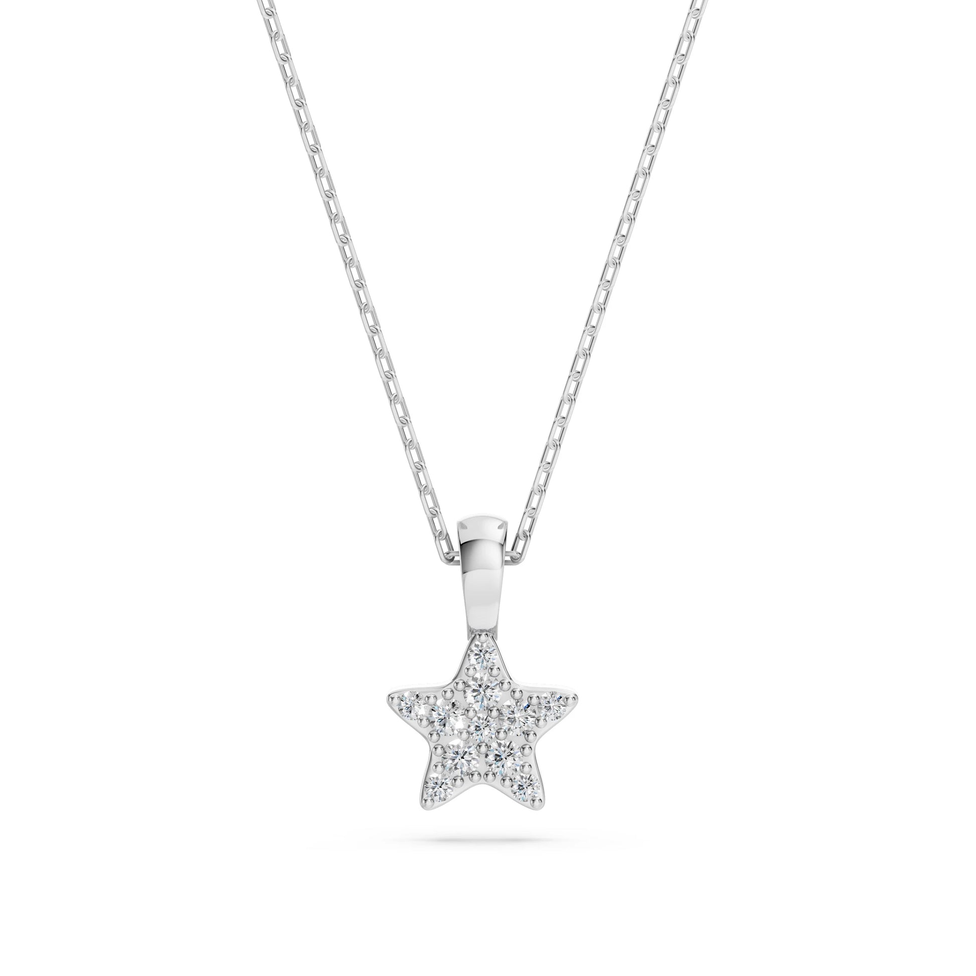 Minimalism Necklace (Round), 0.03 ct — 104-10077