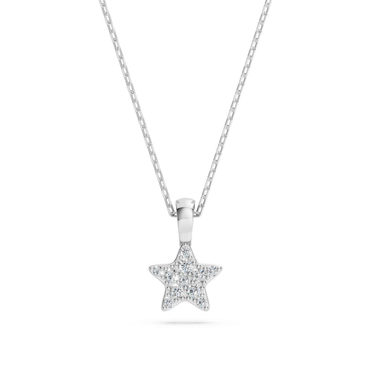 Minimalism Necklace (Round), 0.03 ct — 104-10077