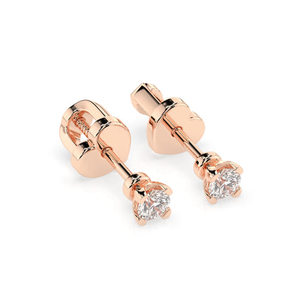 Solitaire Butterfly Earring (Round), 0.3 ct — 102-10089/2(3.4)